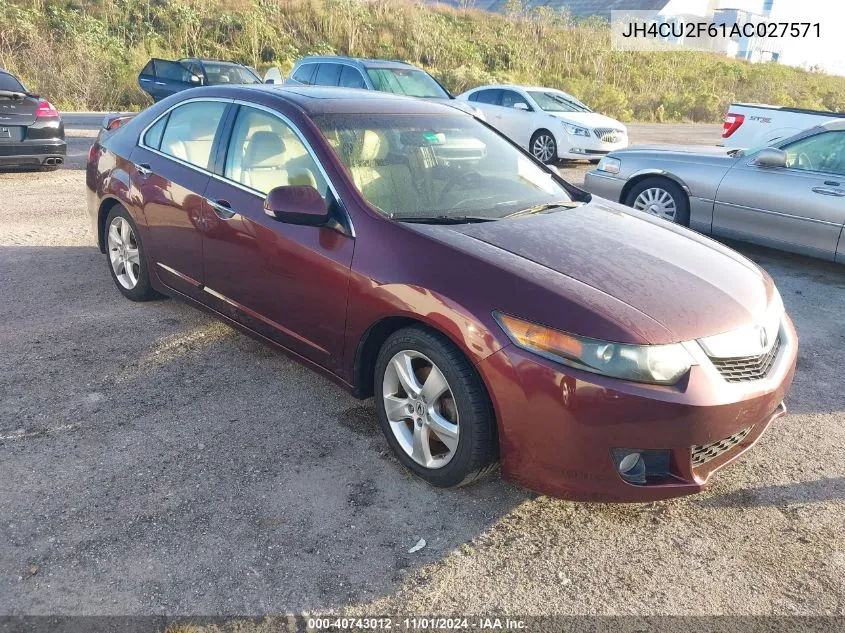 2010 Acura Tsx 2.4 VIN: JH4CU2F61AC027571 Lot: 40743012