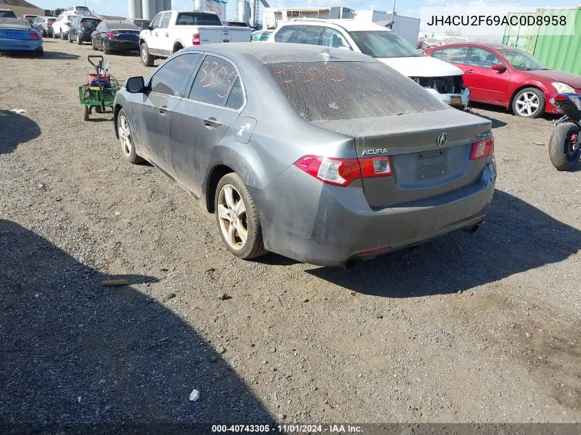 2010 Acura Tsx VIN: JH4CU2F69AC0D8958 Lot: 40743305