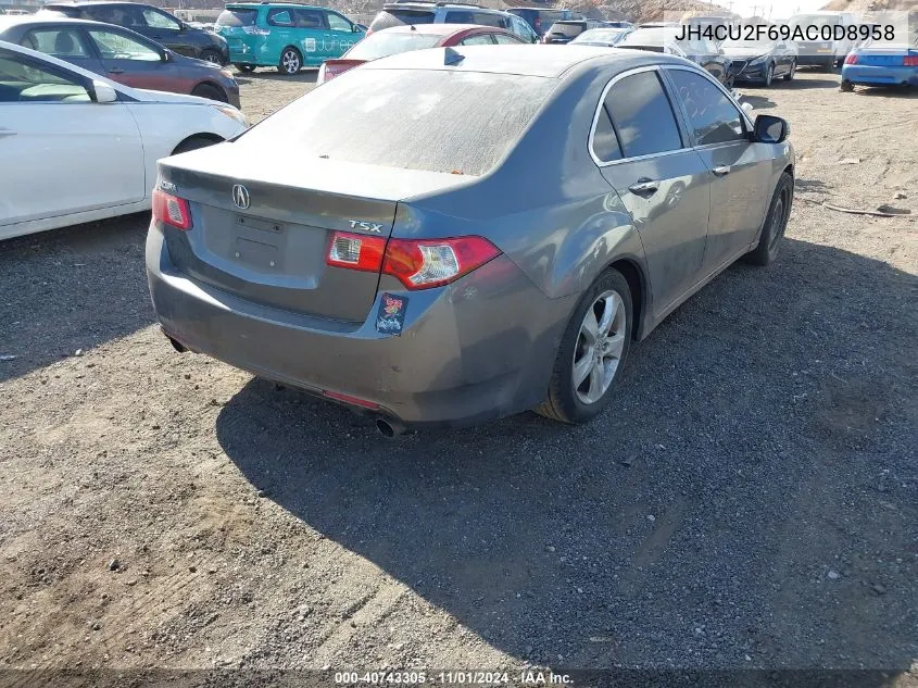 2010 Acura Tsx VIN: JH4CU2F69AC0D8958 Lot: 40743305