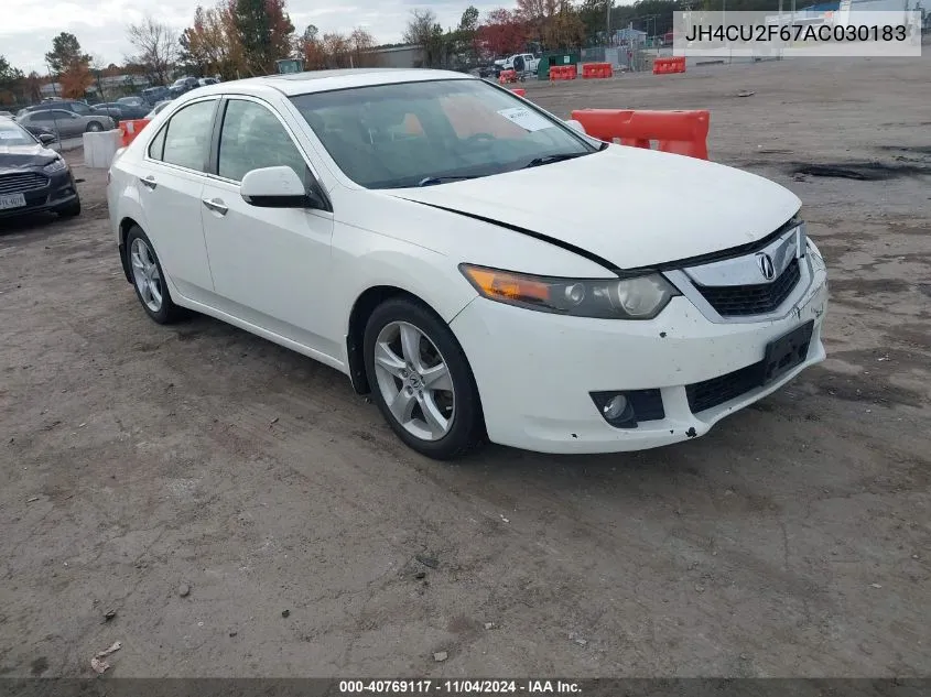 2010 Acura Tsx 2.4 VIN: JH4CU2F67AC030183 Lot: 40769117