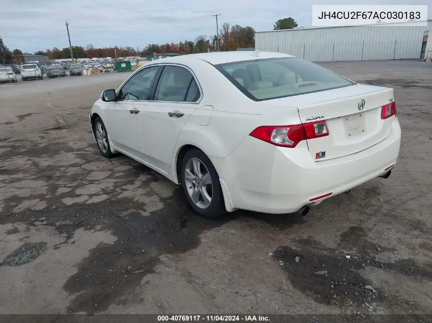 2010 Acura Tsx 2.4 VIN: JH4CU2F67AC030183 Lot: 40769117