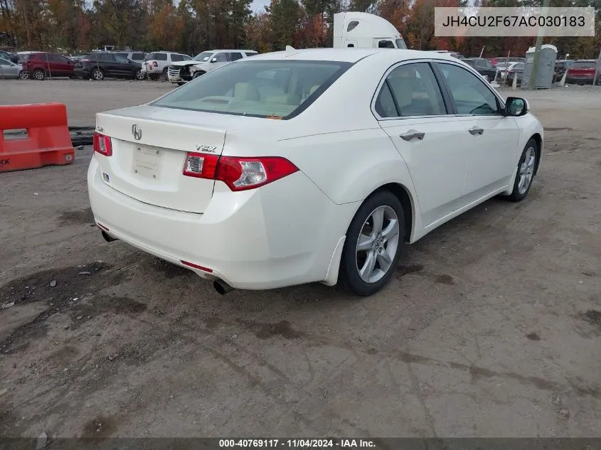 2010 Acura Tsx 2.4 VIN: JH4CU2F67AC030183 Lot: 40769117