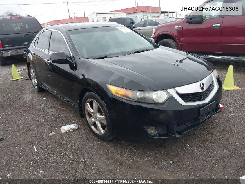 2010 Acura Tsx 2.4 VIN: JH4CU2F67AC018308 Lot: 40834417