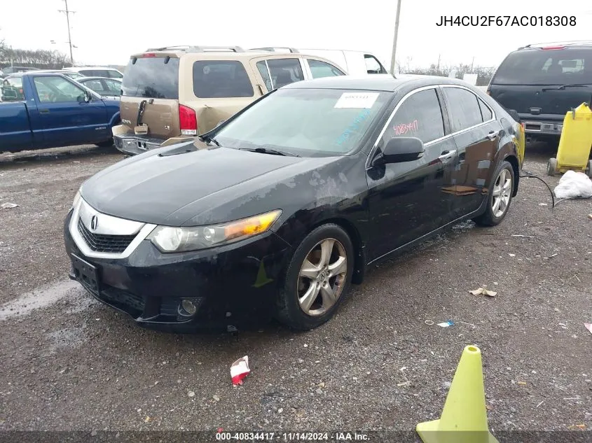 2010 Acura Tsx 2.4 VIN: JH4CU2F67AC018308 Lot: 40834417