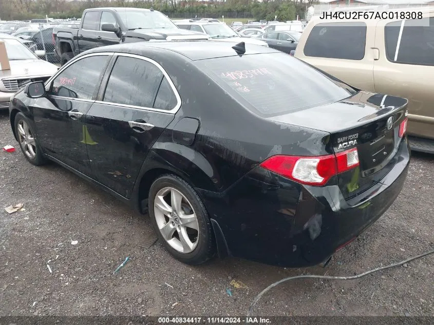 2010 Acura Tsx 2.4 VIN: JH4CU2F67AC018308 Lot: 40834417