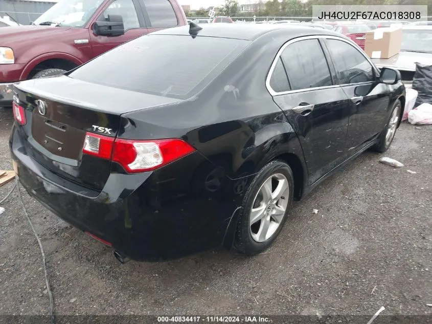 2010 Acura Tsx 2.4 VIN: JH4CU2F67AC018308 Lot: 40834417