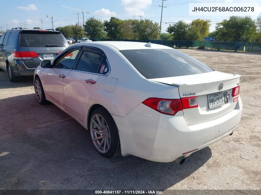 2010 Acura Tsx 2.4 VIN: JH4CU2F68AC006278 Lot: 40841157