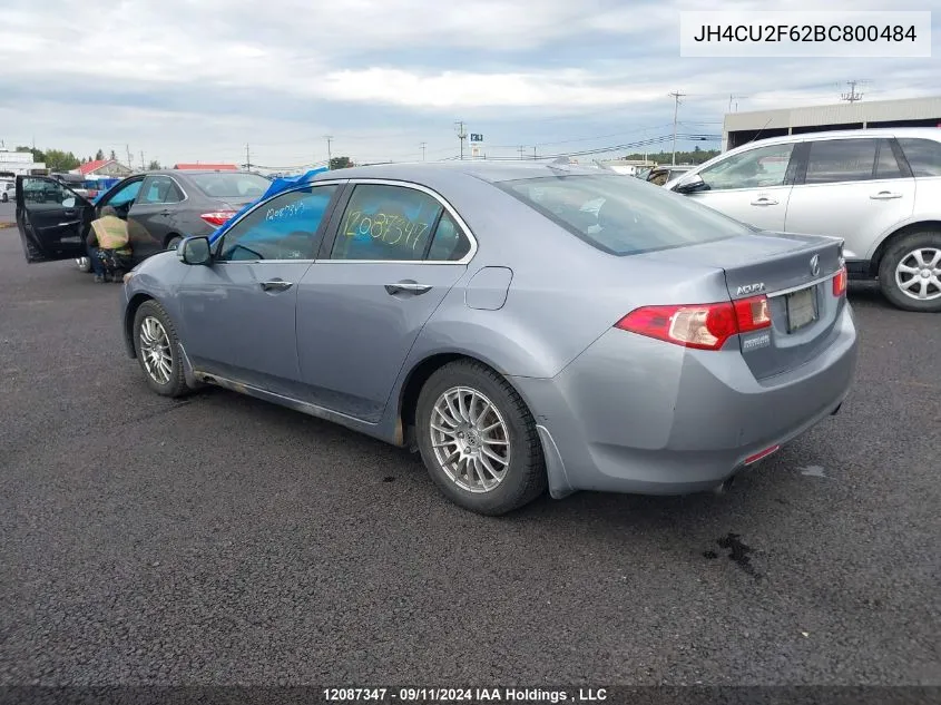 2011 Acura Tsx VIN: JH4CU2F62BC800484 Lot: 12087347