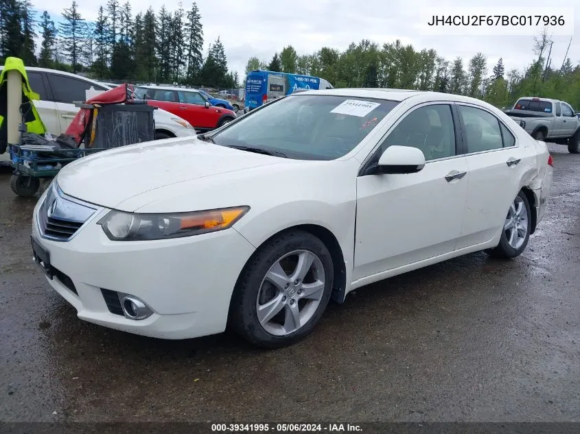 2011 Acura Tsx 2.4 VIN: JH4CU2F67BC017936 Lot: 39341995