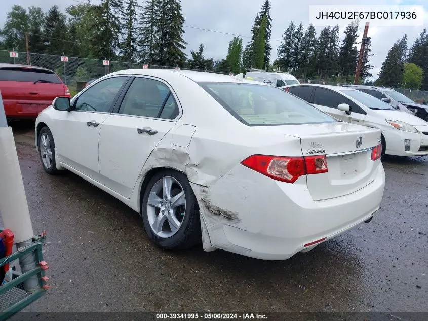 2011 Acura Tsx 2.4 VIN: JH4CU2F67BC017936 Lot: 39341995