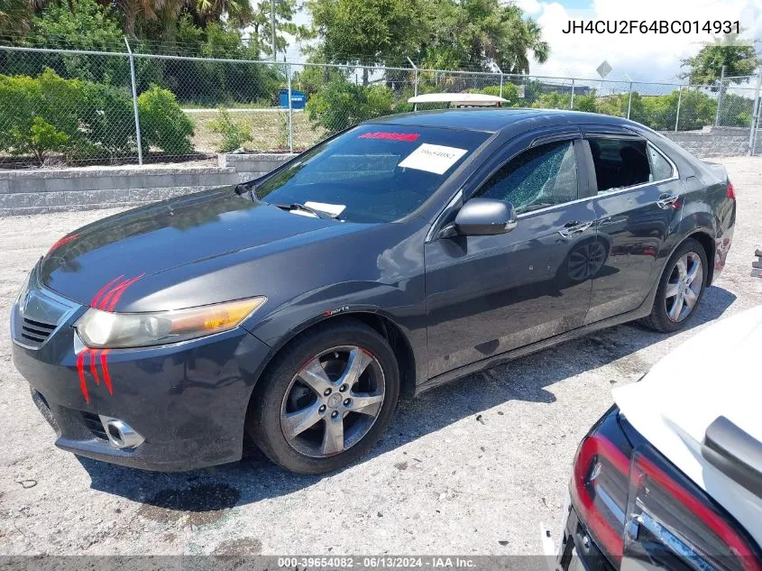 2011 Acura Tsx 2.4 VIN: JH4CU2F64BC014931 Lot: 39654082