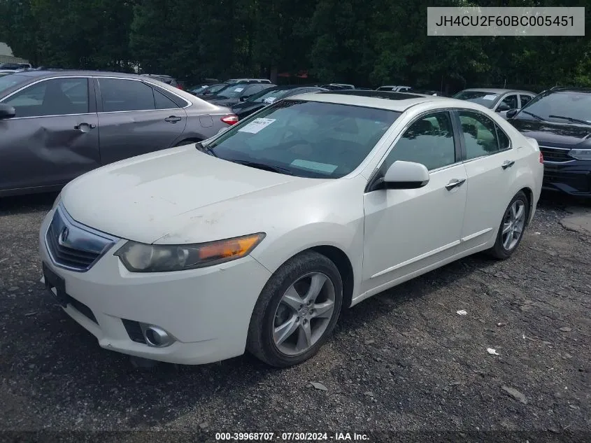 JH4CU2F60BC005451 2011 Acura Tsx 2.4