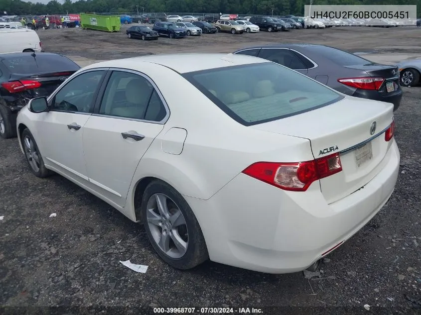 JH4CU2F60BC005451 2011 Acura Tsx 2.4