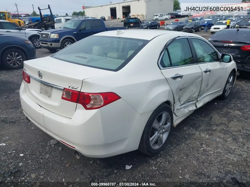 JH4CU2F60BC005451 2011 Acura Tsx 2.4