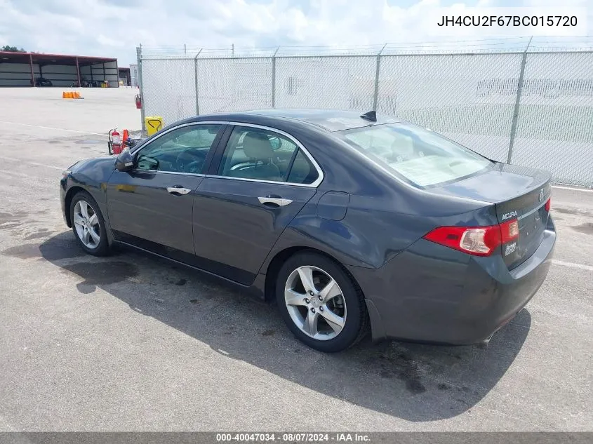 2011 Acura Tsx 2.4 VIN: JH4CU2F67BC015720 Lot: 40047034