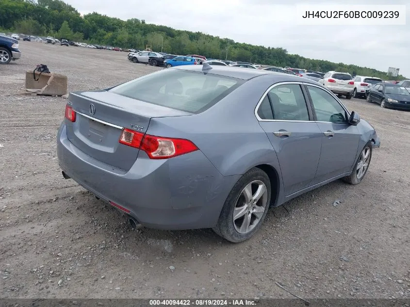 2011 Acura Tsx 2.4 VIN: JH4CU2F60BC009239 Lot: 40094422