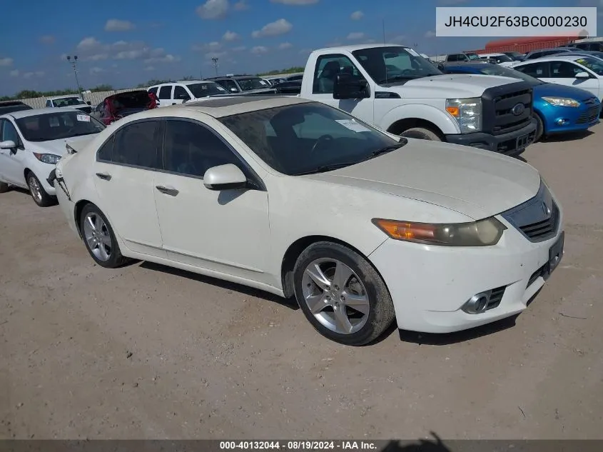 2011 Acura Tsx 2.4 VIN: JH4CU2F63BC000230 Lot: 40132044