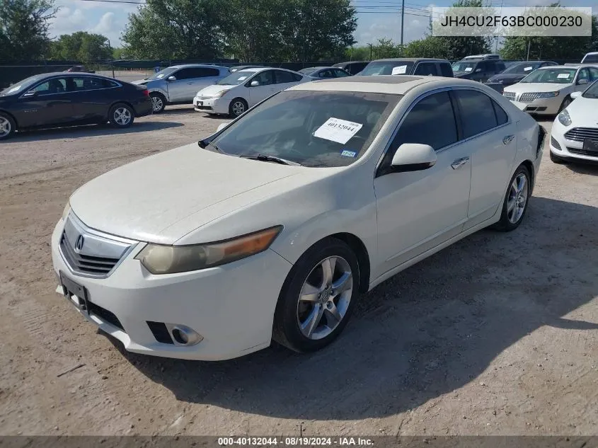 2011 Acura Tsx 2.4 VIN: JH4CU2F63BC000230 Lot: 40132044