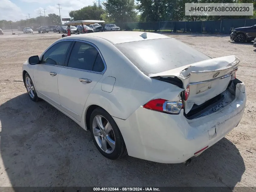 2011 Acura Tsx 2.4 VIN: JH4CU2F63BC000230 Lot: 40132044