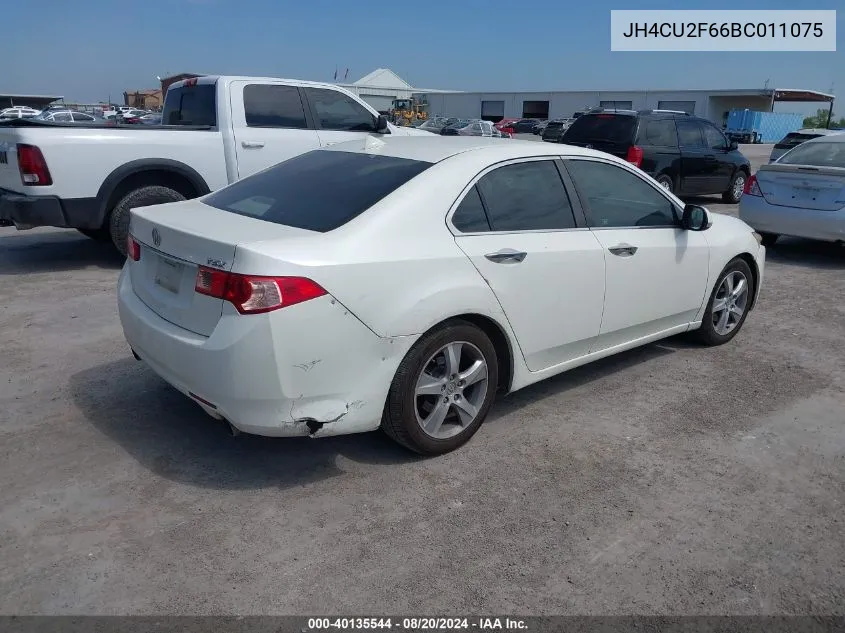 2011 Acura Tsx 2.4 VIN: JH4CU2F66BC011075 Lot: 40135544