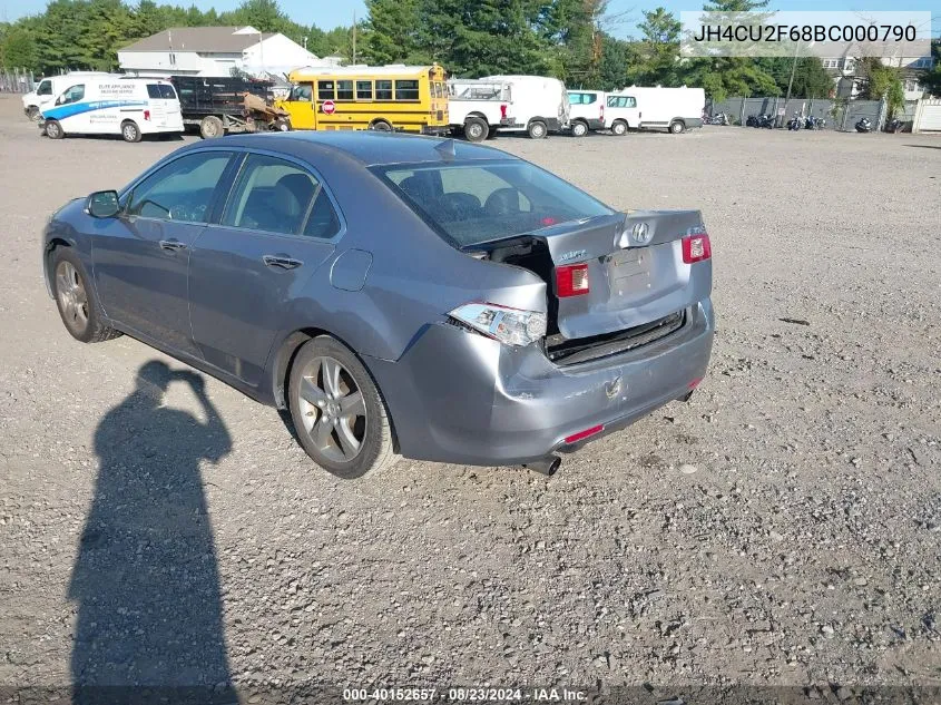 2011 Acura Tsx 2.4 VIN: JH4CU2F68BC000790 Lot: 40152657