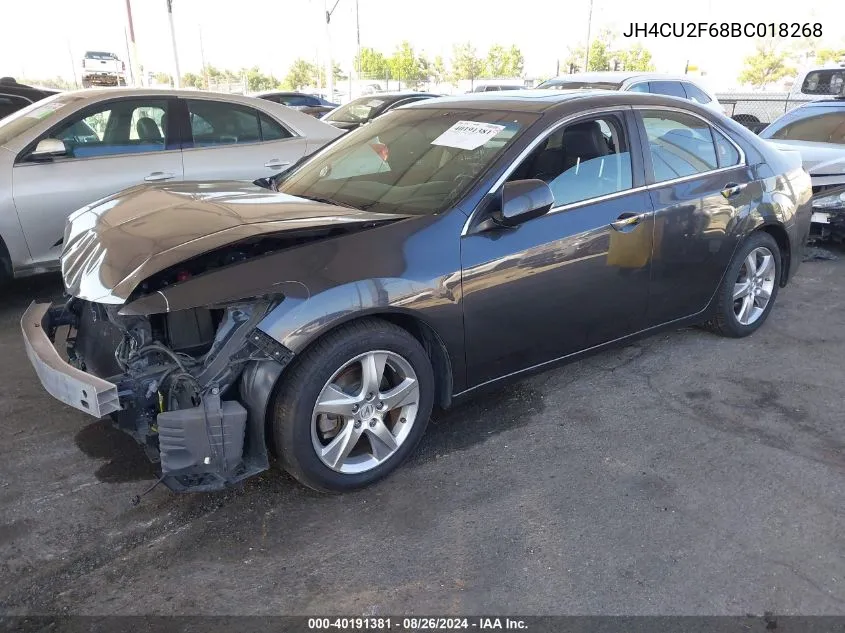 2011 Acura Tsx 2.4 VIN: JH4CU2F68BC018268 Lot: 40191381