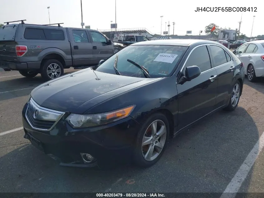 2011 Acura Tsx 2.4 VIN: JH4CU2F65BC008412 Lot: 40203479