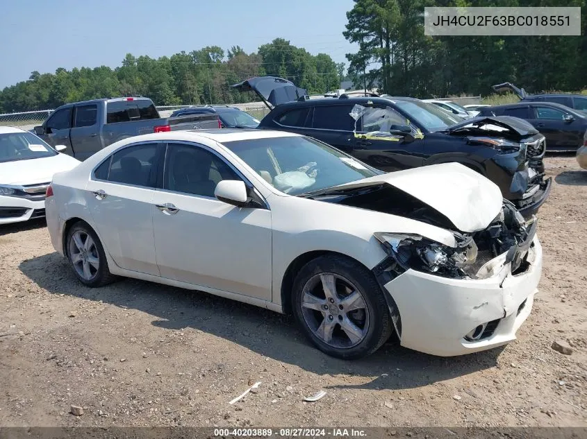 JH4CU2F63BC018551 2011 Acura Tsx 2.4