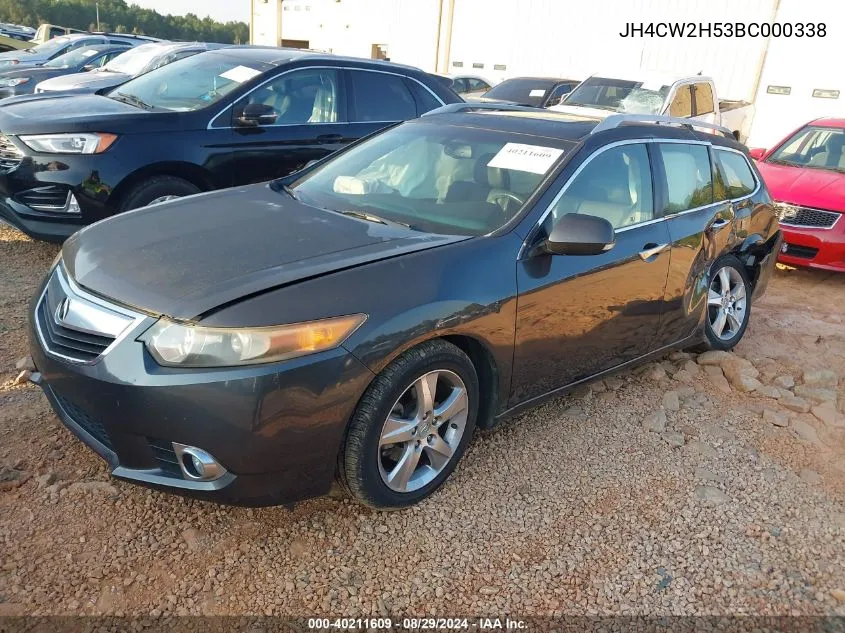 2011 Acura Tsx 2.4 VIN: JH4CW2H53BC000338 Lot: 40211609