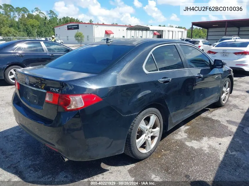 2011 Acura Tsx 2.4 VIN: JH4CU2F62BC010036 Lot: 40221929