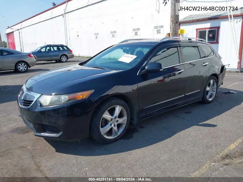 2011 Acura Tsx 2.4 VIN: JH4CW2H64BC001734 Lot: 40251741