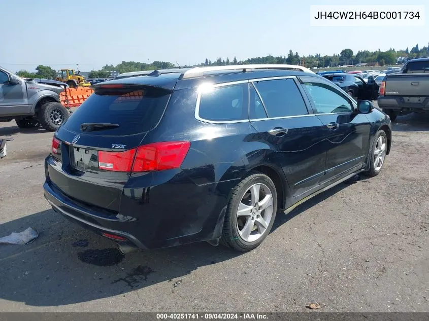 JH4CW2H64BC001734 2011 Acura Tsx 2.4