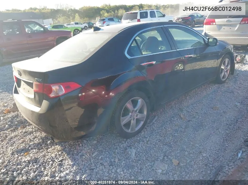 2011 Acura Tsx 2.4 VIN: JH4CU2F66BC012498 Lot: 40251974