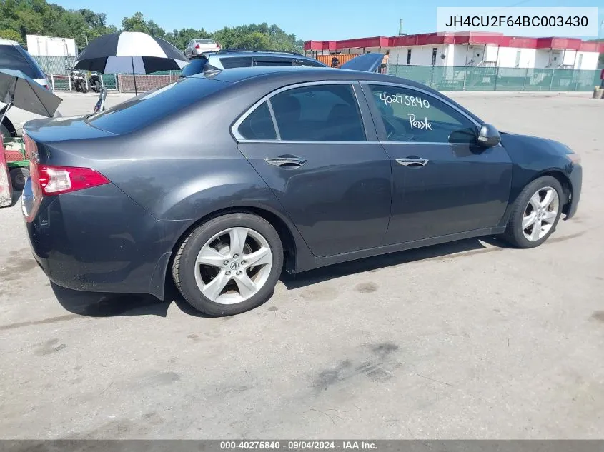 JH4CU2F64BC003430 2011 Acura Tsx 2.4