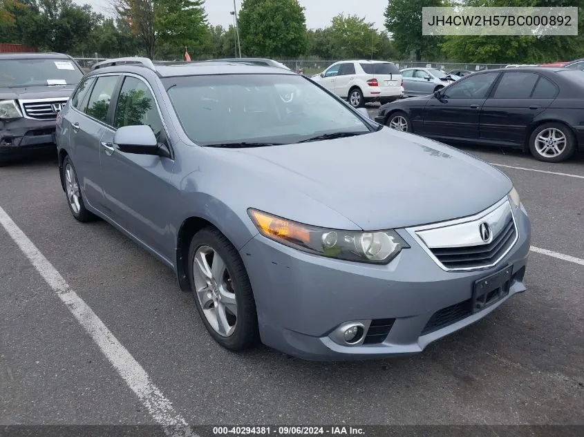 2011 Acura Tsx 2.4 VIN: JH4CW2H57BC000892 Lot: 40294381