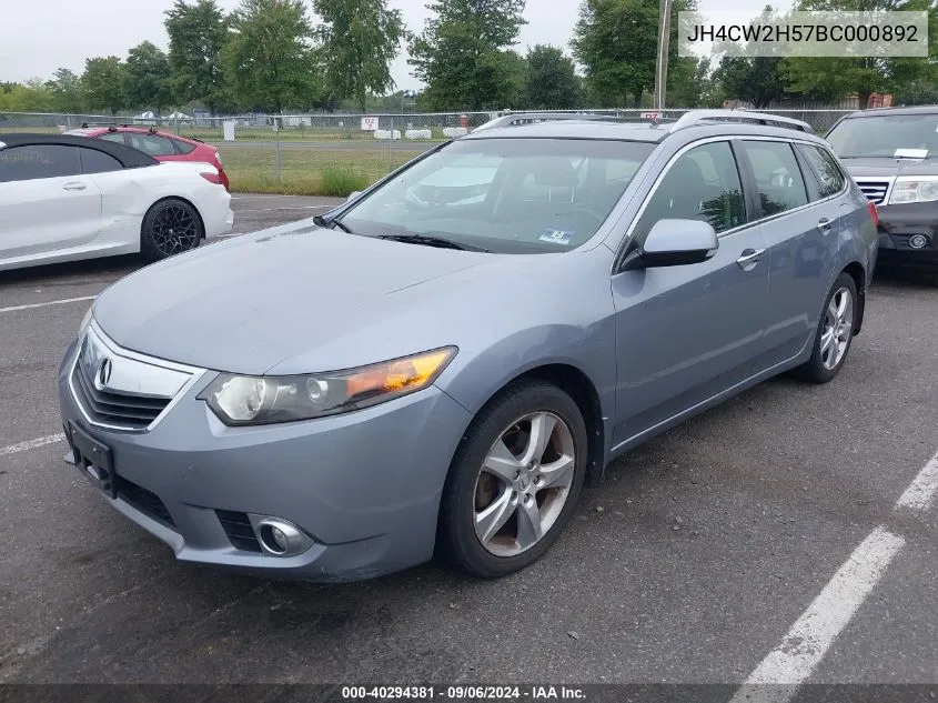 2011 Acura Tsx 2.4 VIN: JH4CW2H57BC000892 Lot: 40294381