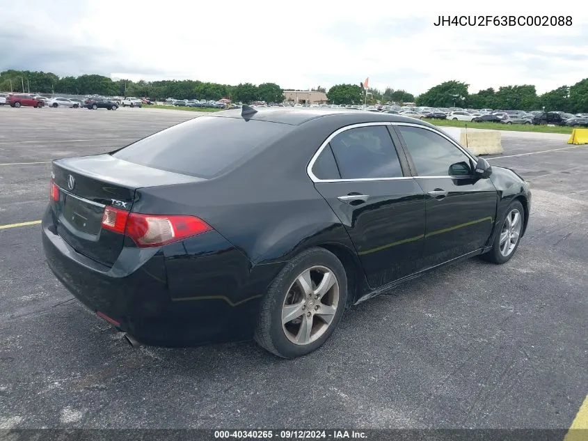 2011 Acura Tsx 2.4 VIN: JH4CU2F63BC002088 Lot: 40340265