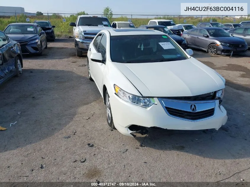 2011 Acura Tsx VIN: JH4CU2F63BC004116 Lot: 40372747