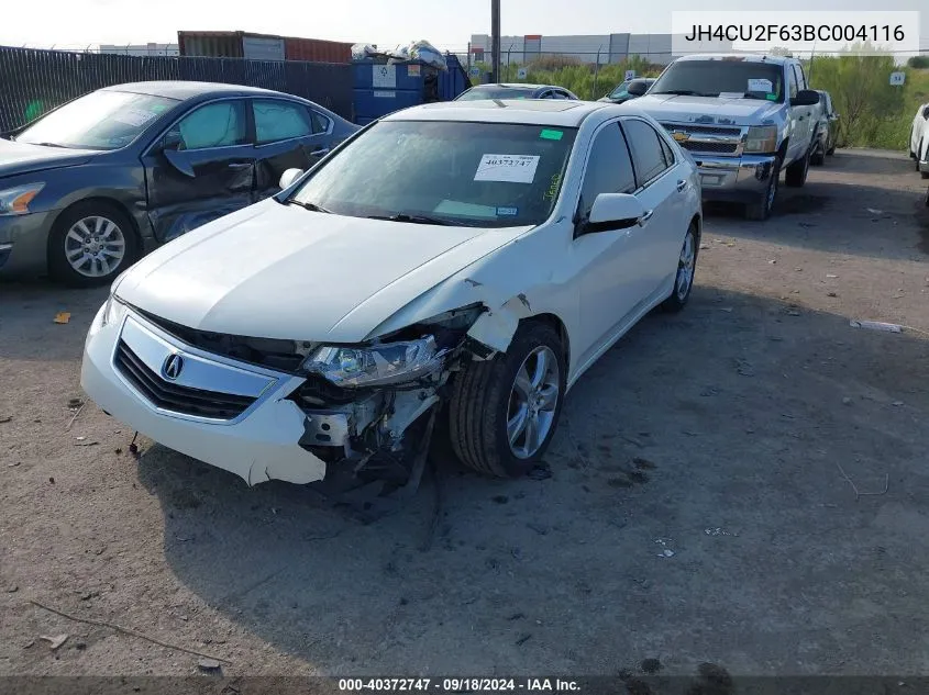 2011 Acura Tsx VIN: JH4CU2F63BC004116 Lot: 40372747