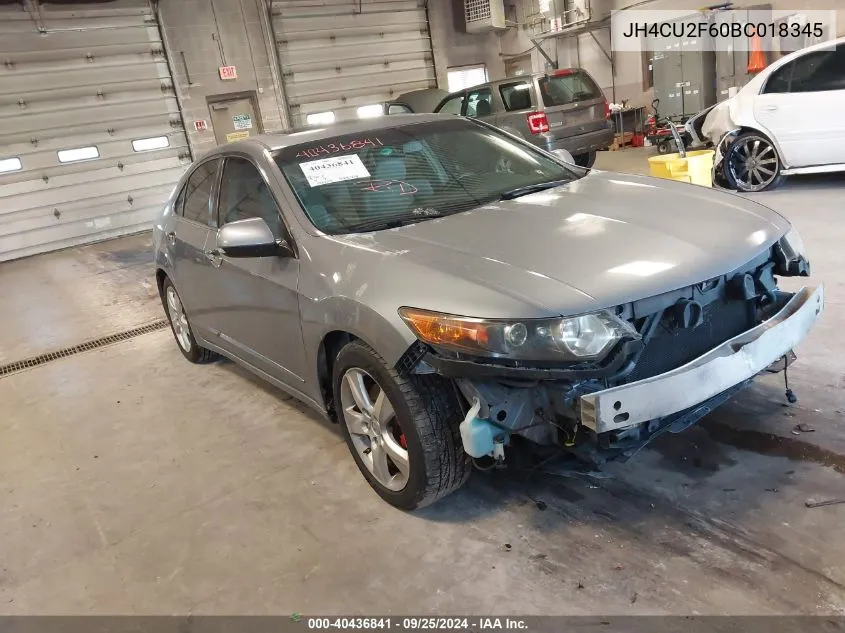 2011 Acura Tsx 2.4 VIN: JH4CU2F60BC018345 Lot: 40436841