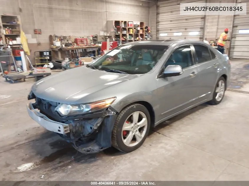 2011 Acura Tsx 2.4 VIN: JH4CU2F60BC018345 Lot: 40436841