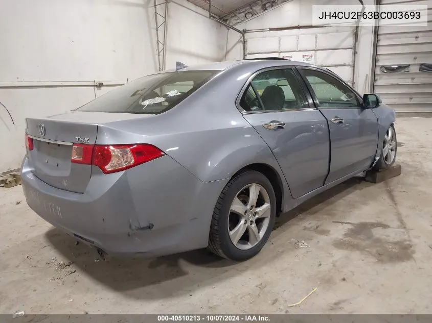 2011 Acura Tsx 2.4 VIN: JH4CU2F63BC003693 Lot: 40510213