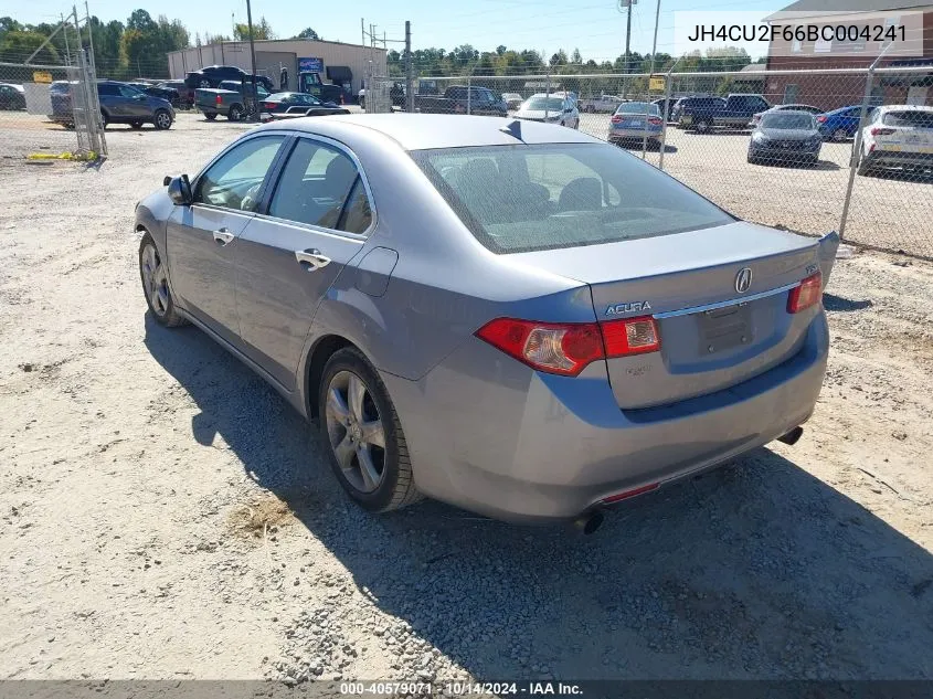 2011 Acura Tsx 2.4 VIN: JH4CU2F66BC004241 Lot: 40579071