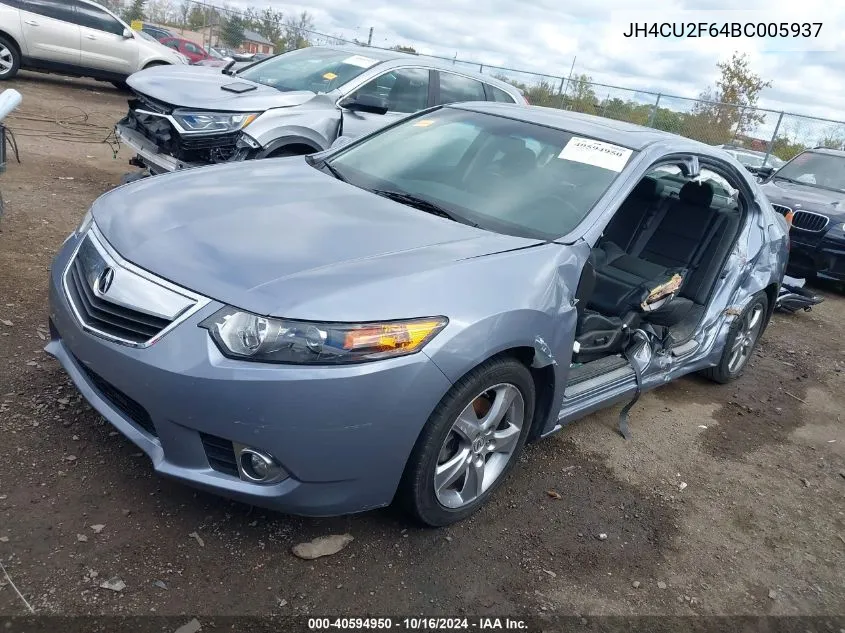 2011 Acura Tsx 2.4 VIN: JH4CU2F64BC005937 Lot: 40594950