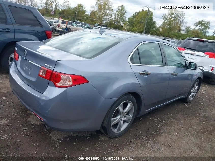 2011 Acura Tsx 2.4 VIN: JH4CU2F64BC005937 Lot: 40594950