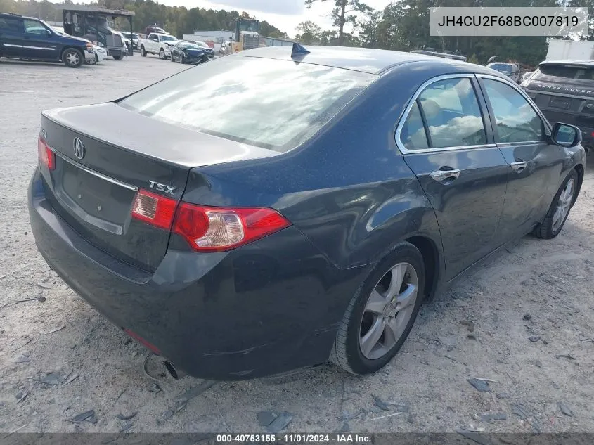 2011 Acura Tsx 2.4 VIN: JH4CU2F68BC007819 Lot: 40753155