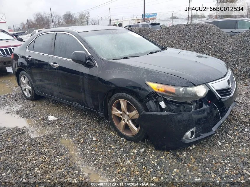 2011 Acura Tsx 2.4 VIN: JH4CU2F66BC012534 Lot: 40773129