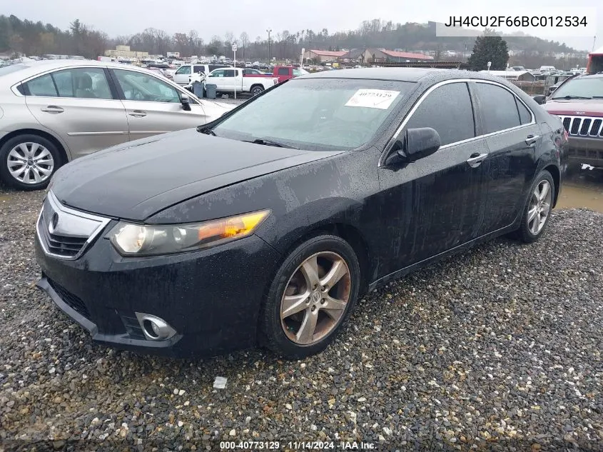 2011 Acura Tsx 2.4 VIN: JH4CU2F66BC012534 Lot: 40773129