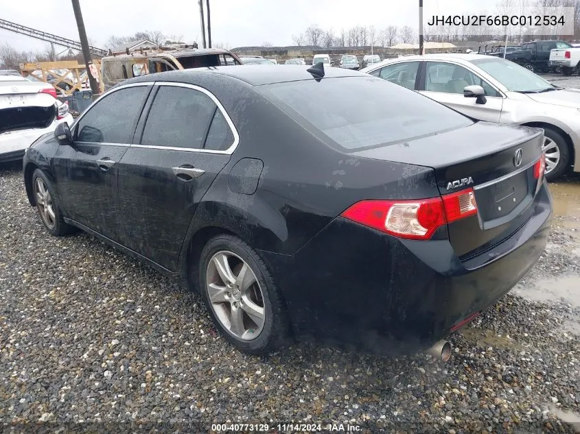 2011 Acura Tsx 2.4 VIN: JH4CU2F66BC012534 Lot: 40773129