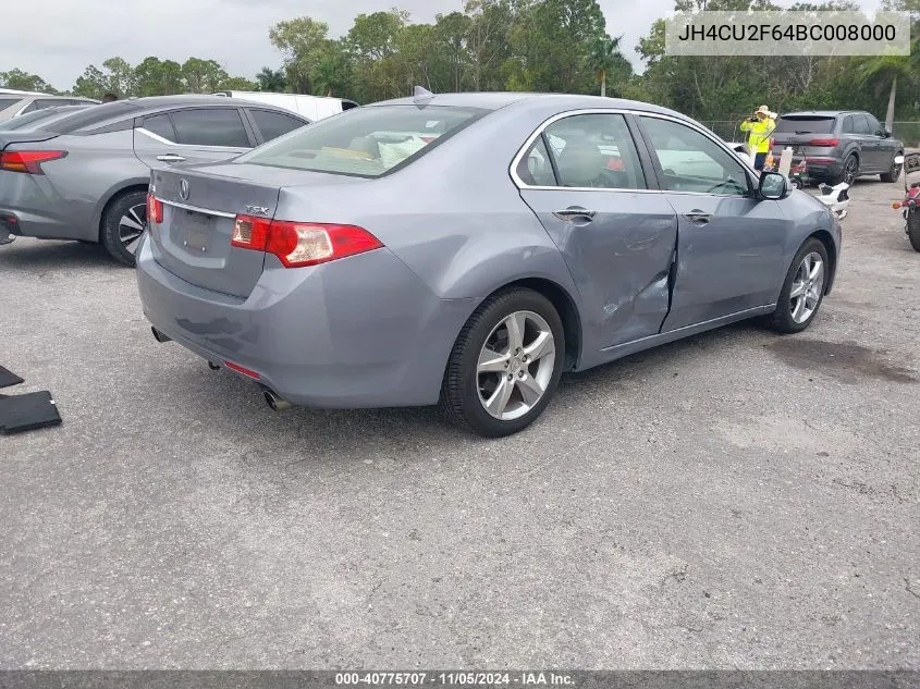 2011 Acura Tsx 2.4 VIN: JH4CU2F64BC008000 Lot: 40775707